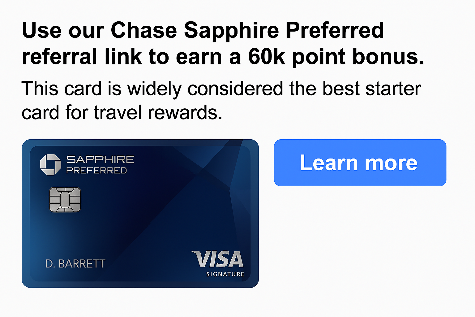Chase Sapphire Preferred card